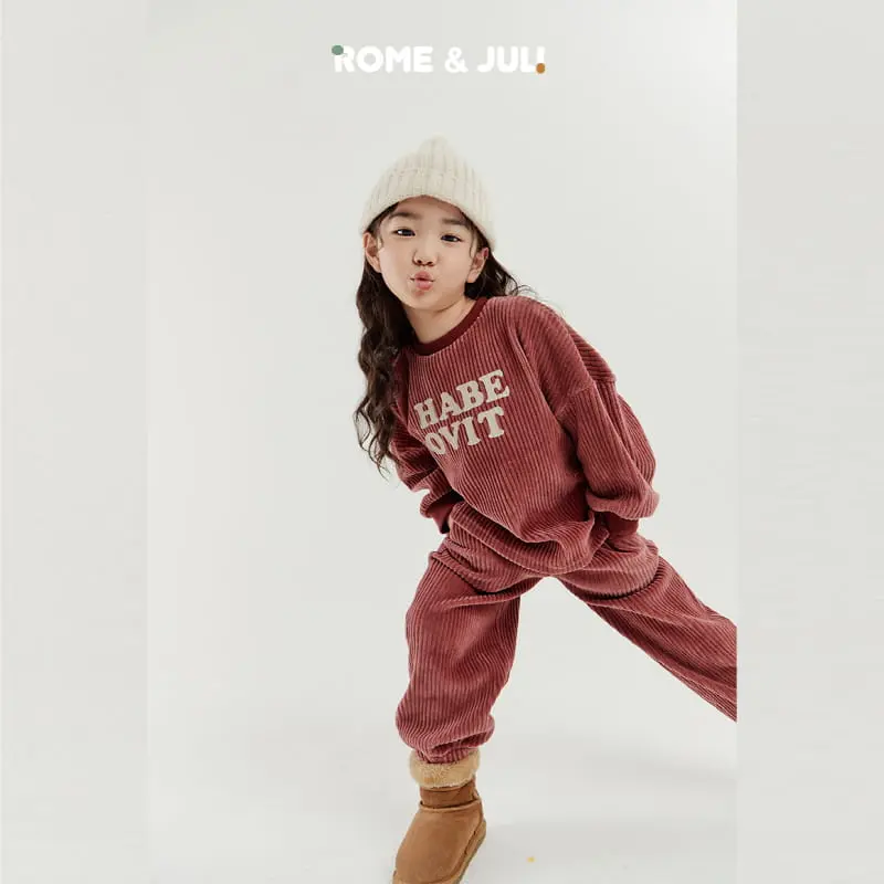 Rome Juli - Korean Children Fashion - #kidsstore - Habe Veloure Set - 10