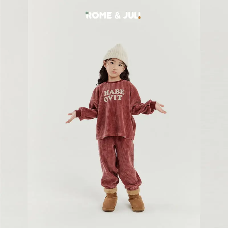 Rome Juli - Korean Children Fashion - #kidzfashiontrend - Habe Veloure Set - 11