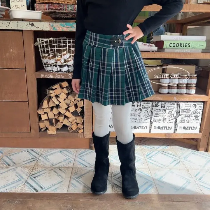 Saint Doll - Korean Children Fashion - #Kfashion4kids - Hear Buckle Skirt