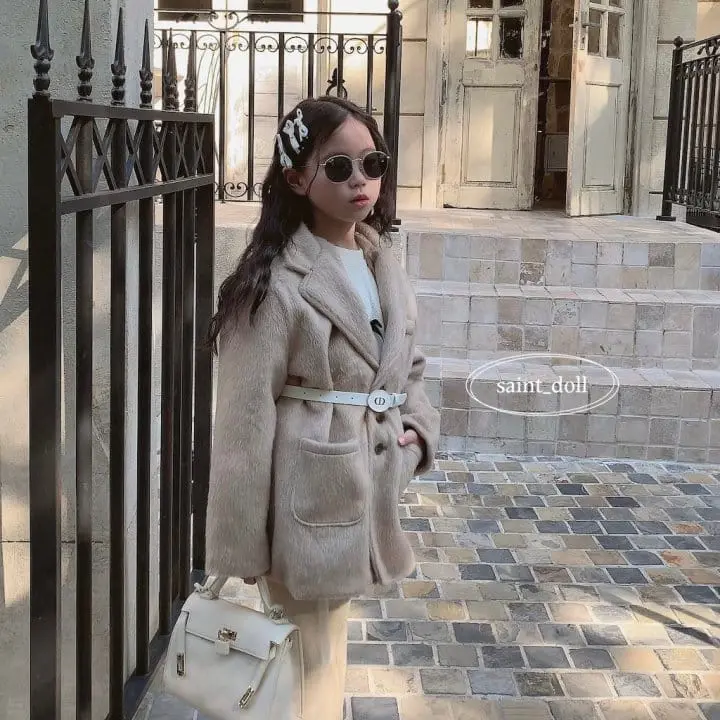 Saint Doll - Korean Children Fashion - #childofig - Mo Hair Jacket with mom - 3