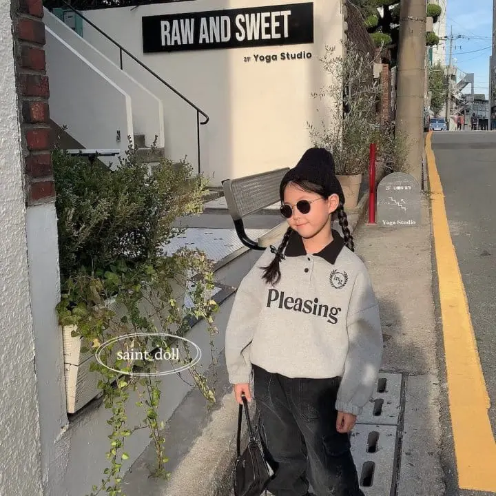 Saint Doll - Korean Children Fashion - #childofig - Collar Sweatshirt - 7