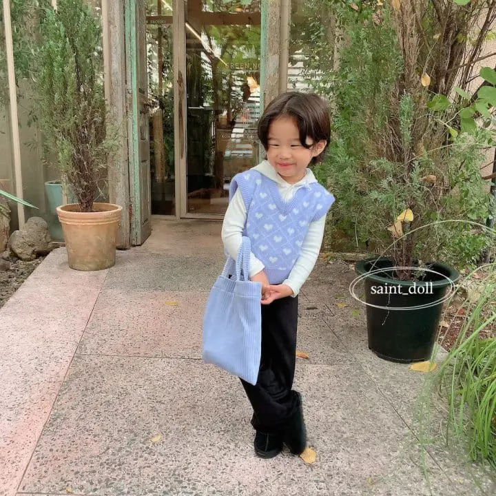 Saint Doll - Korean Children Fashion - #childofig - Heart Knit Vest - 11