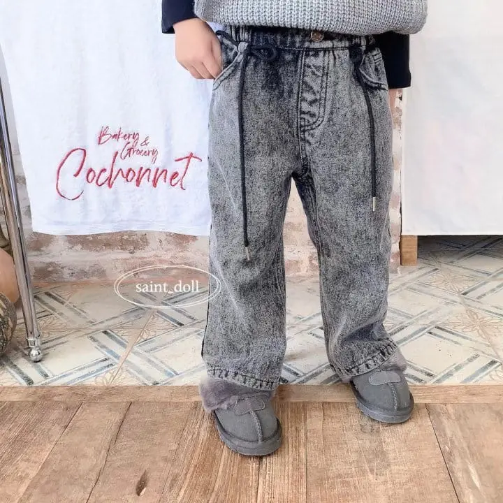 Saint Doll - Korean Children Fashion - #childofig - String Jeans with mom