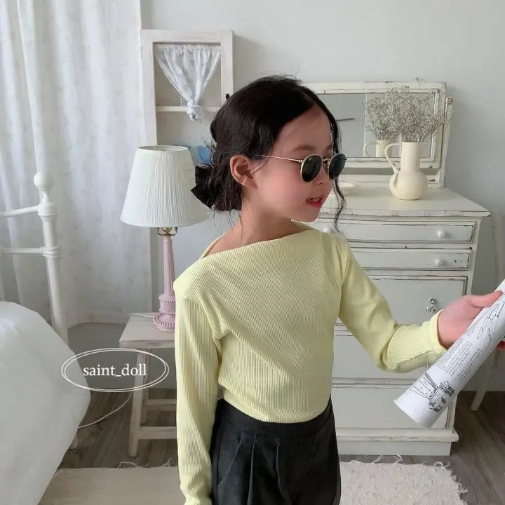 Saint Doll - Korean Children Fashion - #childofig - Rib Board Neck Tee with mom - 10