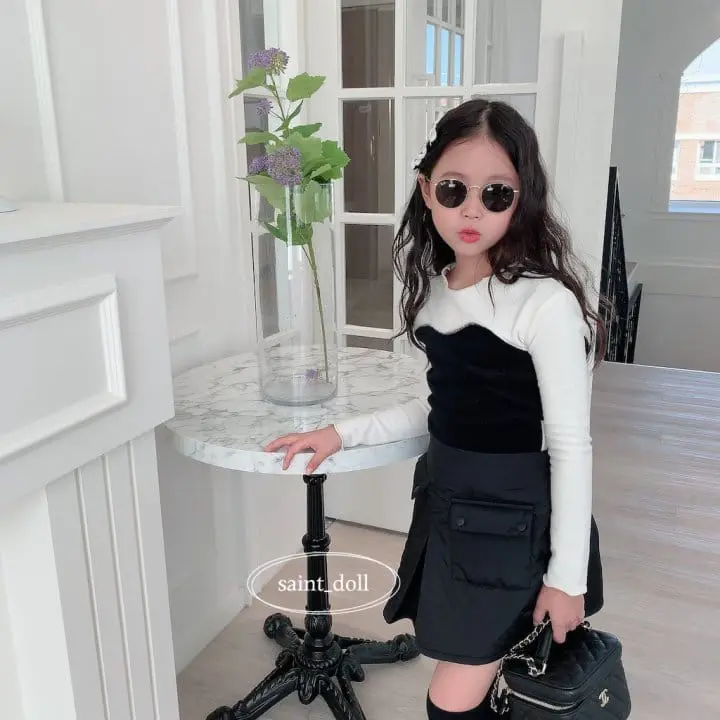 Saint Doll - Korean Children Fashion - #childrensboutique - Color Slit Tee - 6