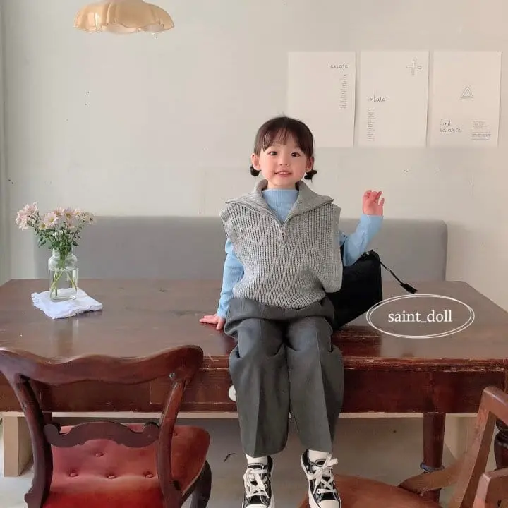Saint Doll - Korean Children Fashion - #designkidswear - Zip-up Vest - 2