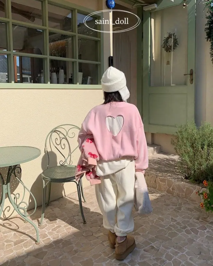 Saint Doll - Korean Children Fashion - #discoveringself - Back Heart Sweatshirt with mom - 3
