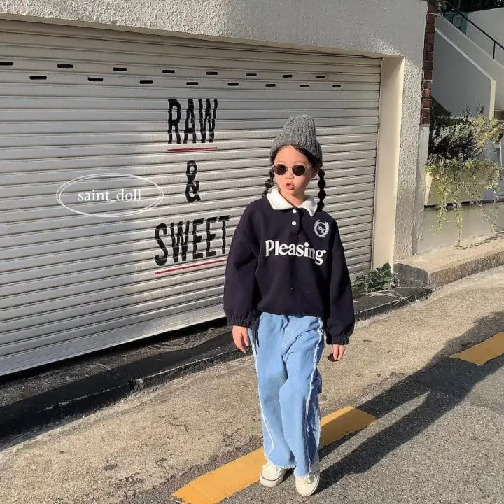 Saint Doll - Korean Children Fashion - #discoveringself - Collar Sweatshirt - 10