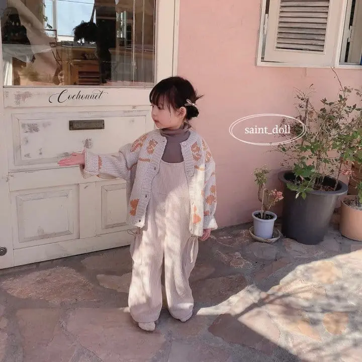 Saint Doll - Korean Children Fashion - #discoveringself - Flower Knit Cardigan - 4