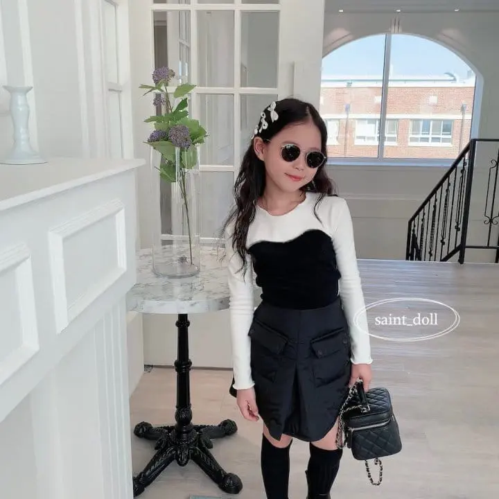 Saint Doll - Korean Children Fashion - #fashionkids - Color Slit Tee - 9
