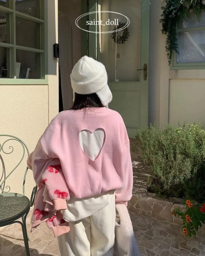 Saint Doll - Korean Children Fashion - #discoveringself - Back Heart Sweatshirt with mom - 4