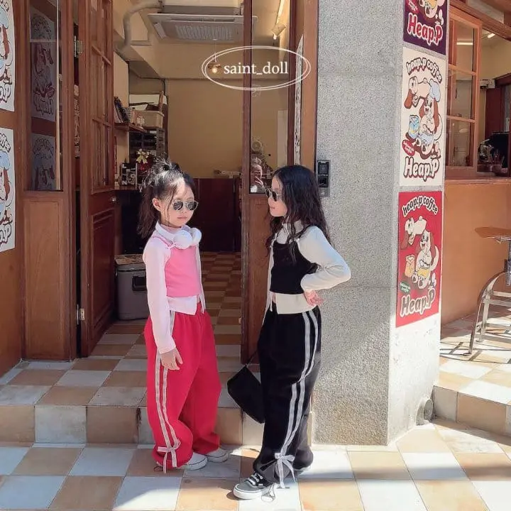 Saint Doll - Korean Children Fashion - #kidsshorts - Ribbon Pants with mom - 10