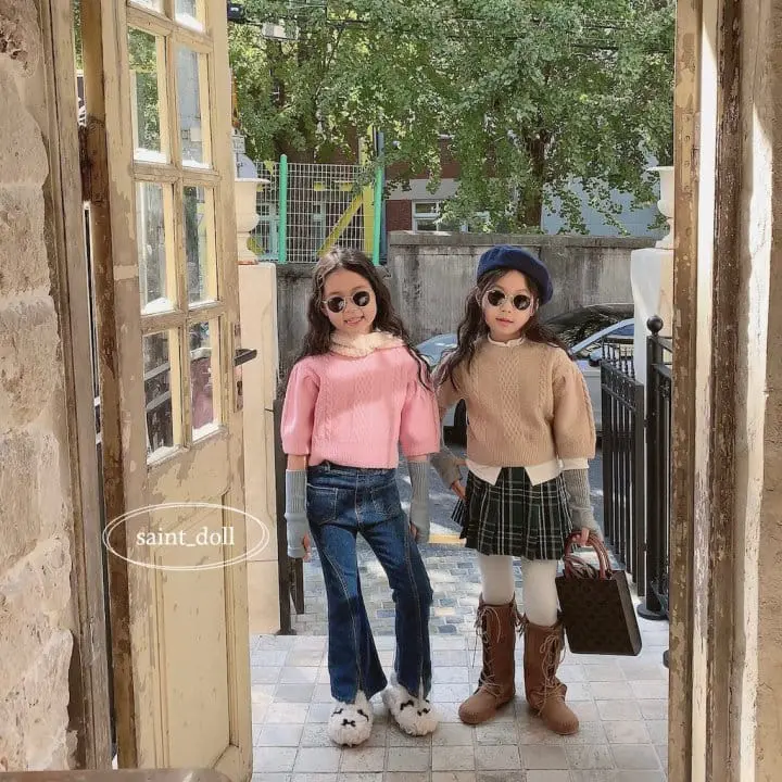 Saint Doll - Korean Children Fashion - #kidsshorts - Foming Knit Tee - 2