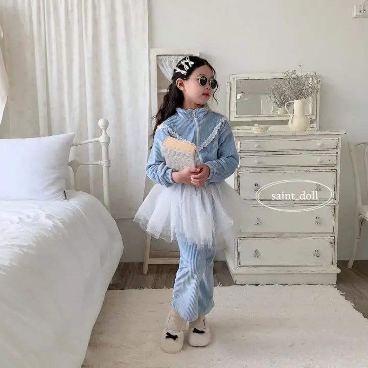 Saint Doll - Korean Children Fashion - #kidsshorts - Lace Zip-up