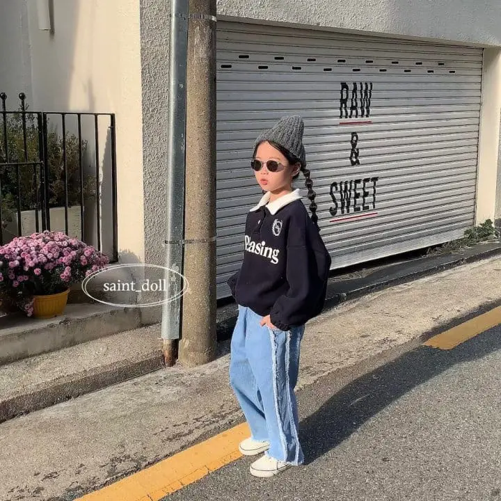 Saint Doll - Korean Children Fashion - #kidsshorts - Collar Sweatshirt - 12