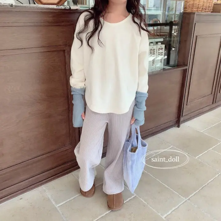 Saint Doll - Korean Children Fashion - #kidsstore - Veloure Loose Tee with mom - 8
