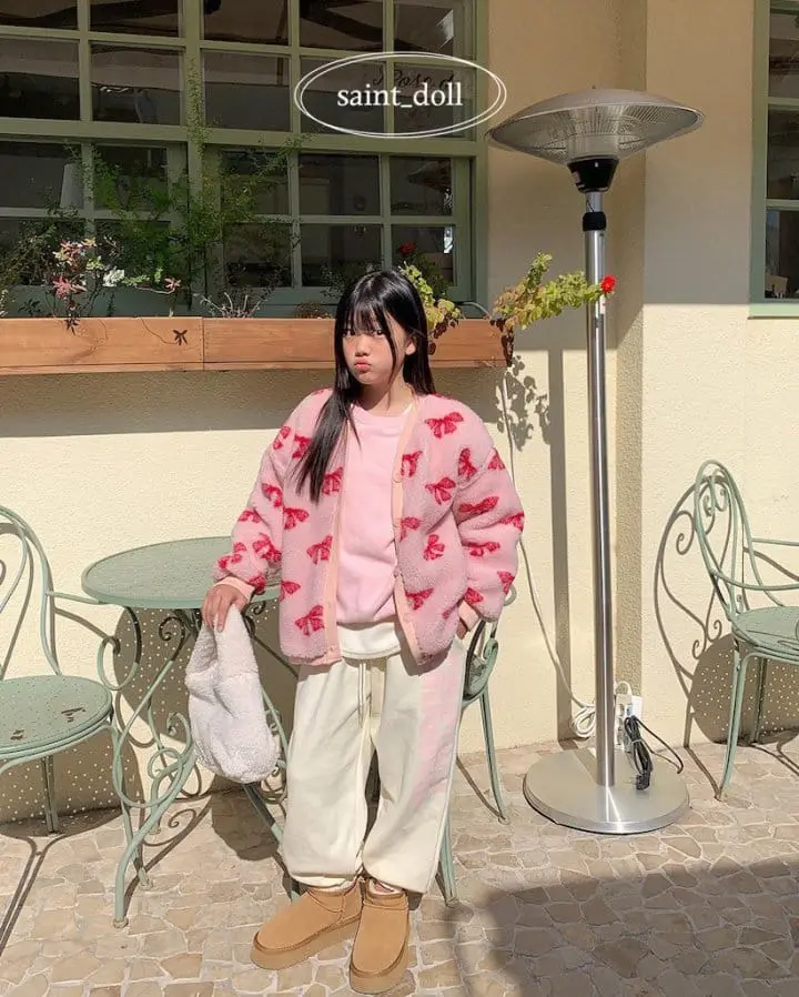 Saint Doll - Korean Children Fashion - #kidsstore - Ribbon Fleece Coat - 12
