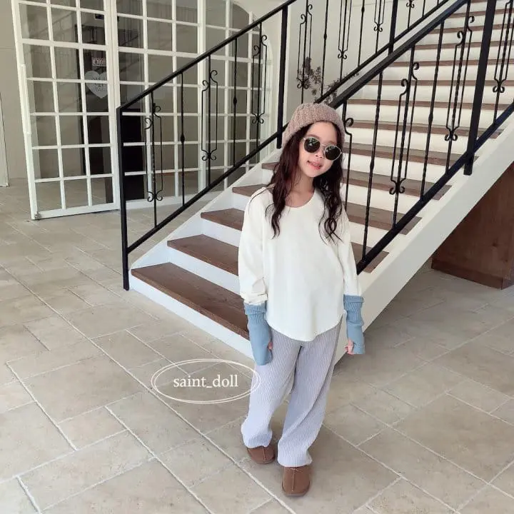 Saint Doll - Korean Children Fashion - #kidzfashiontrend - Veloure Loose Tee with mom - 9