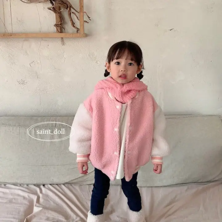 Saint Doll - Korean Children Fashion - #kidzfashiontrend - Bbosong Baseball Jumpert with mom - 5
