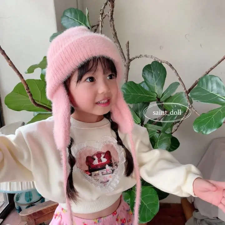 Saint Doll - Korean Children Fashion - #kidzfashiontrend - Lace Crop Sweatshirt with mom