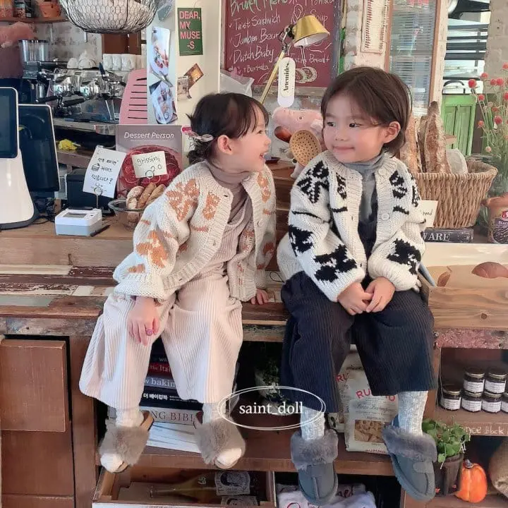 Saint Doll - Korean Children Fashion - #littlefashionista - Flower Knit Cardigan - 9