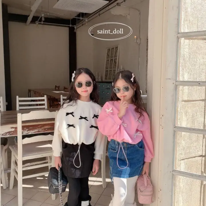 Saint Doll - Korean Children Fashion - #littlefashionista - Ribbon Sweatshirt - 2