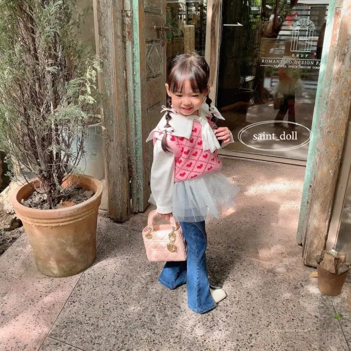 Saint Doll - Korean Children Fashion - #magicofchildhood - Heart Knit Vest - 8