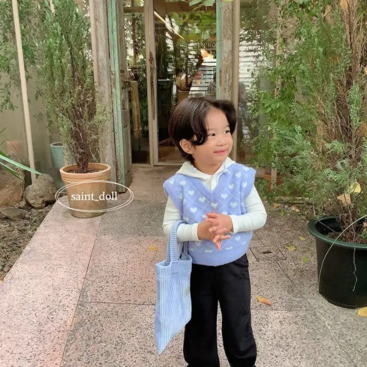 Saint Doll - Korean Children Fashion - #prettylittlegirls - Heart Knit Vest - 10