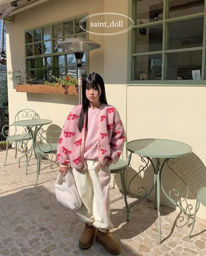 Saint Doll - Korean Children Fashion - #stylishchildhood - Ribbon Fleece Coat - 5