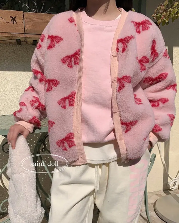 Saint Doll - Korean Children Fashion - #todddlerfashion - Ribbon Fleece Coat - 3