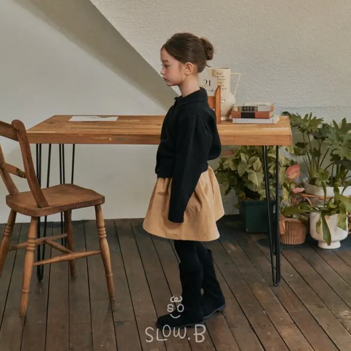 Slow B - Korean Children Fashion - #Kfashion4kids - Rib Skirt Pants - 8