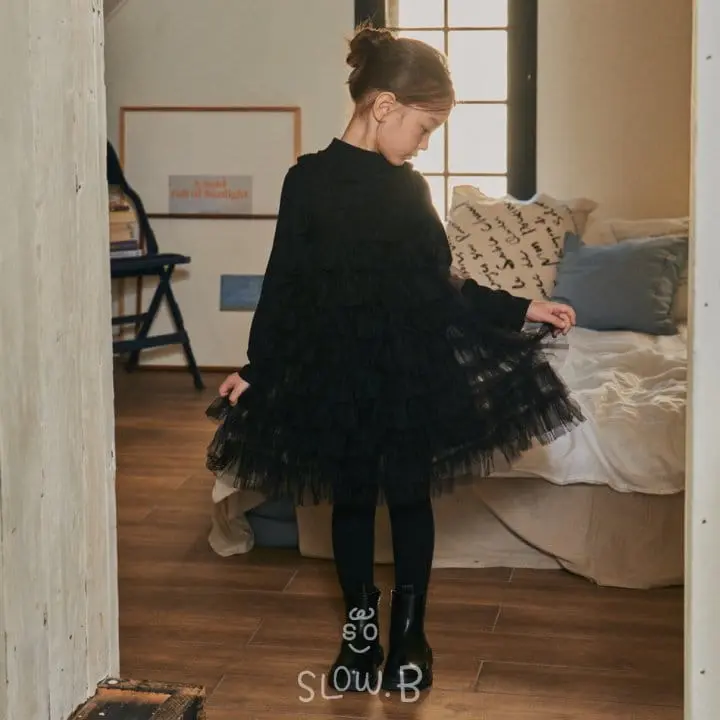 Slow B - Korean Children Fashion - #childofig - Sha One-piece - 2