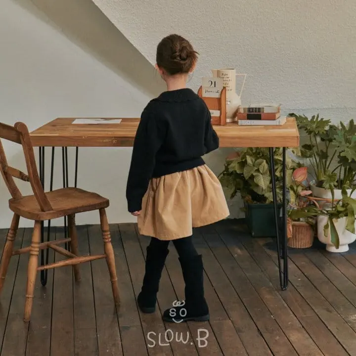 Slow B - Korean Children Fashion - #kidzfashiontrend - Rib Skirt Pants - 7