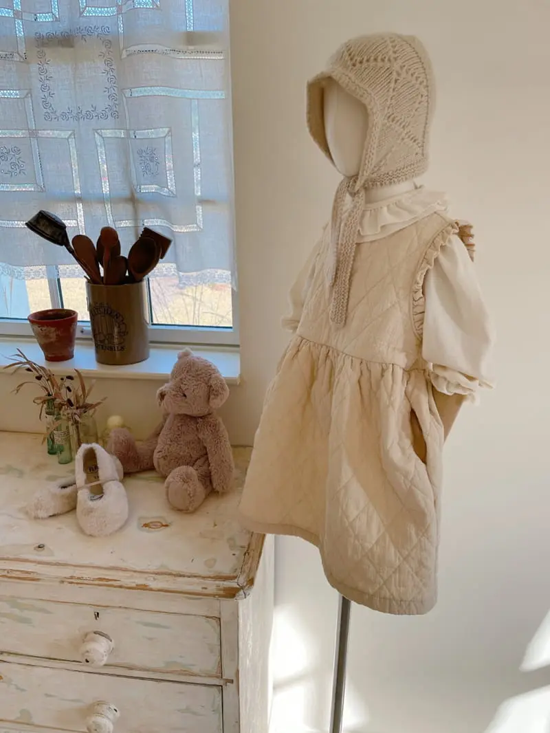 Studio M - Korean Children Fashion - #designkidswear - Anne Quilting one-piece - 4