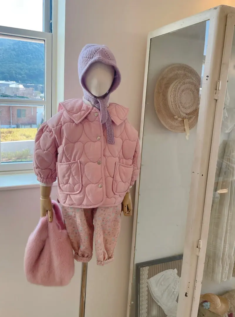 Studio M - Korean Children Fashion - #fashionkids - Heart Quilting Jacket - 6