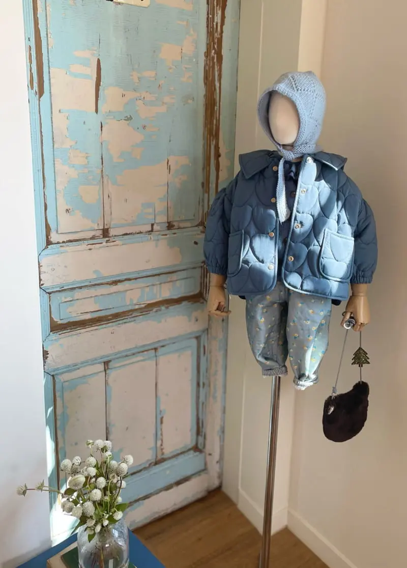 Studio M - Korean Children Fashion - #kidsstore - Heart Quilting Jacket - 8