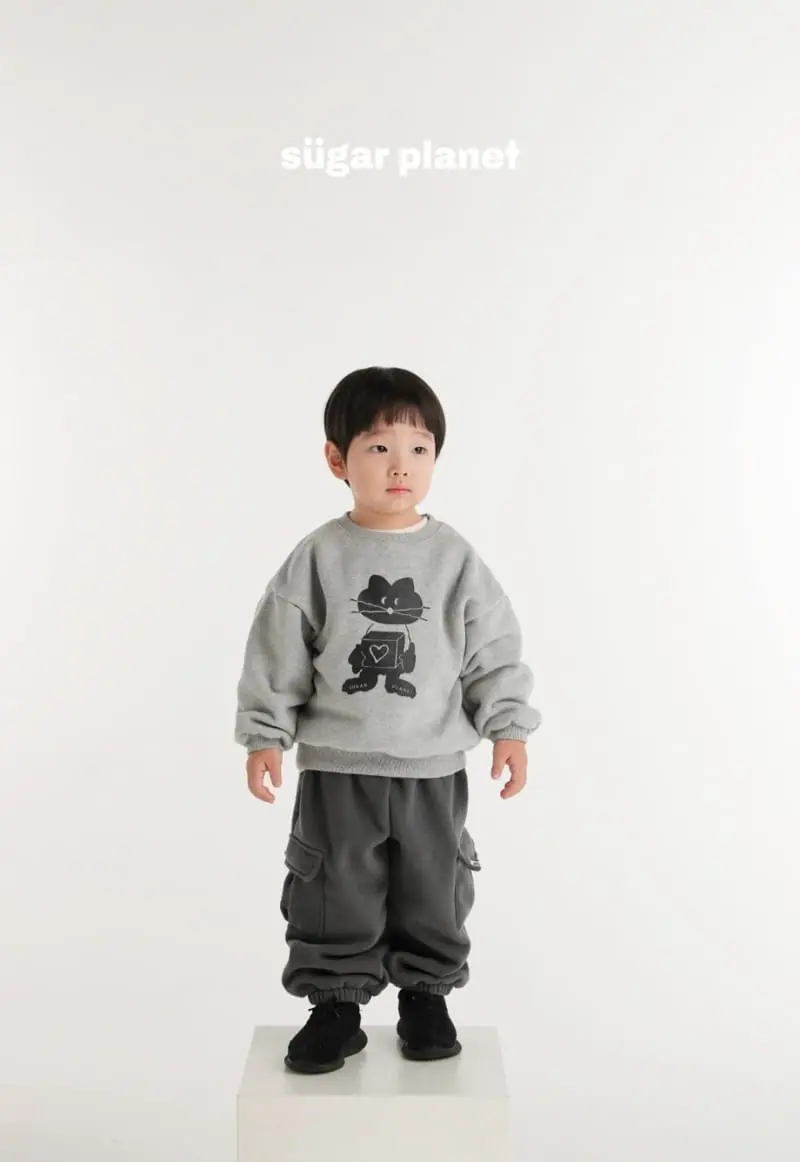 Sugar Planet - Korean Children Fashion - #childofig - Box Cat Sweatshirt - 5