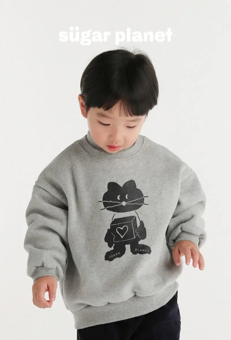 Sugar Planet - Korean Children Fashion - #designkidswear - Box Cat Sweatshirt - 7