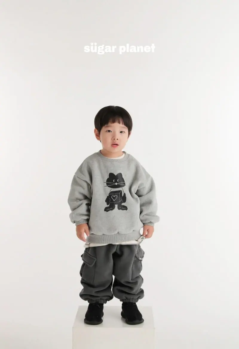 Sugar Planet - Korean Children Fashion - #discoveringself - Box Cat Sweatshirt - 8