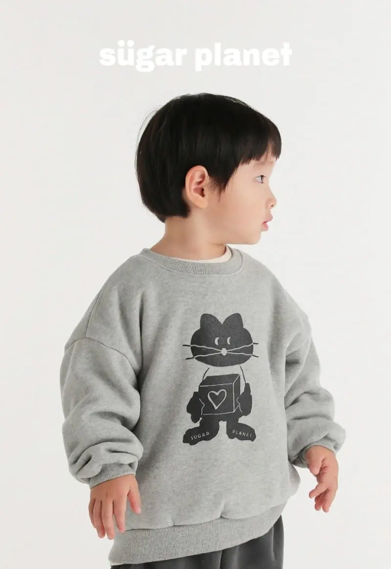 Sugar Planet - Korean Children Fashion - #fashionkids - Box Cat Sweatshirt - 9