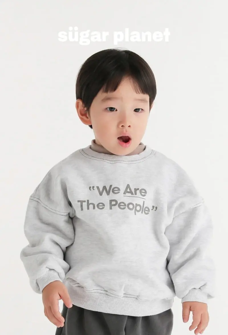 Sugar Planet - Korean Children Fashion - #kidsshorts - People Sweatshirt - 7
