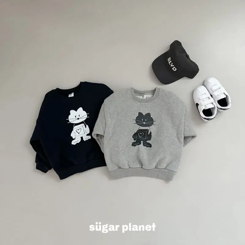 Sugar Planet - Korean Children Fashion - #magicofchildhood - Box Cat Sweatshirt