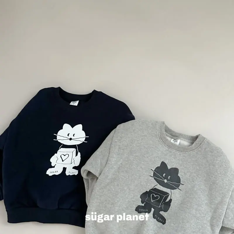 Sugar Planet - Korean Children Fashion - #minifashionista - Box Cat Sweatshirt - 2