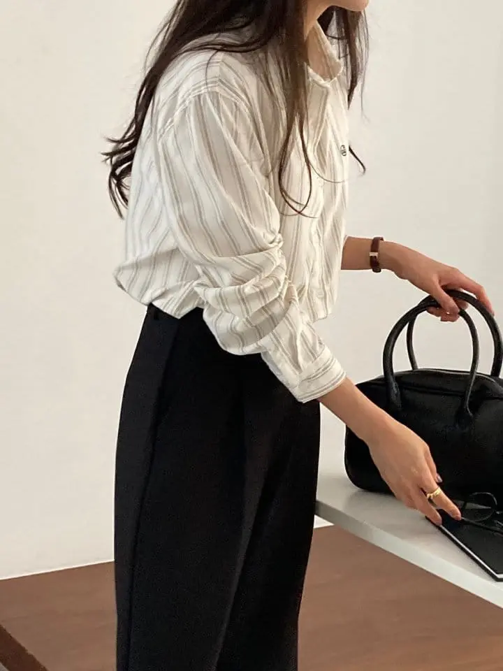 Tahiti - Korean Women Fashion - #momslook - Bric Embroidery Shirt - 6