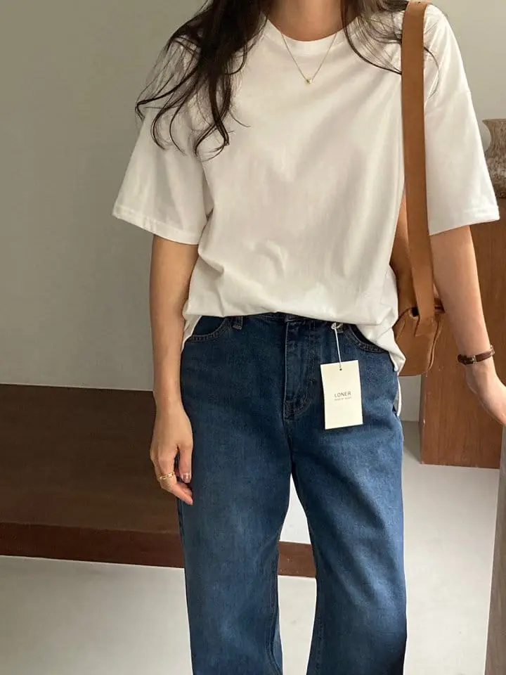 Tahiti - Korean Women Fashion - #momslook - Peach Fleece Tee - 2
