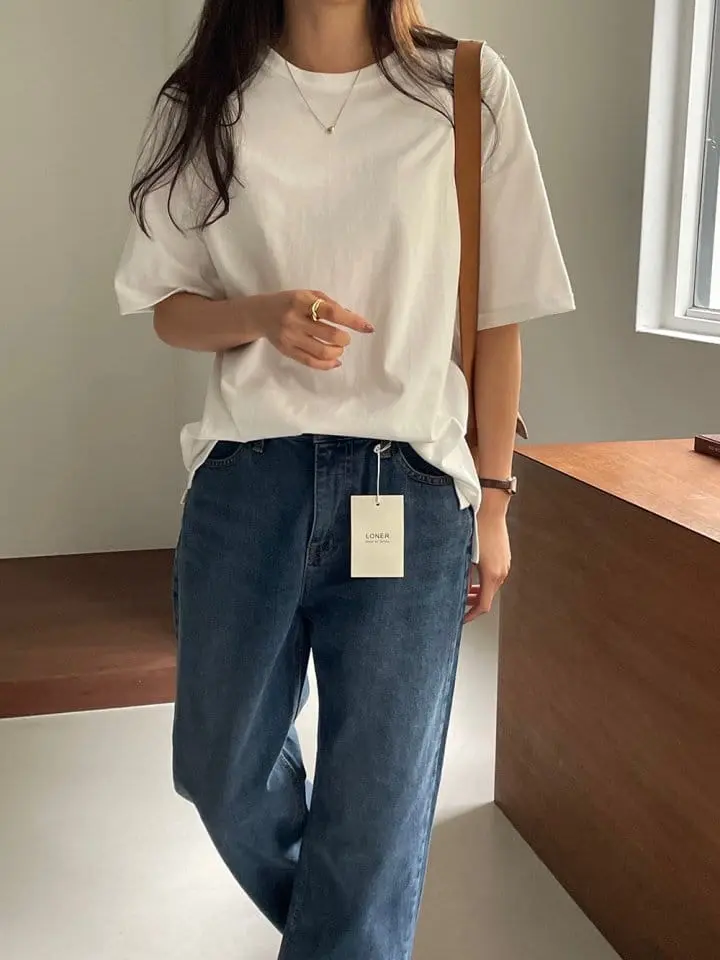 Tahiti - Korean Women Fashion - #momslook - Peach Fleece Tee - 8