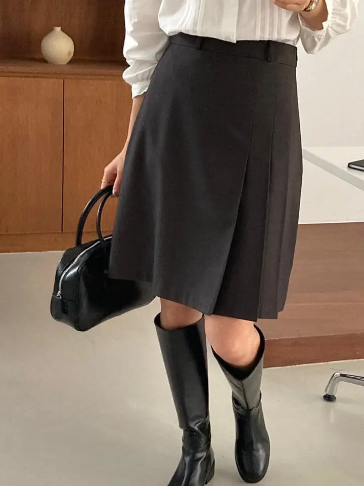 Tahiti - Korean Women Fashion - #shopsmall - Dear Pintuck Skirt