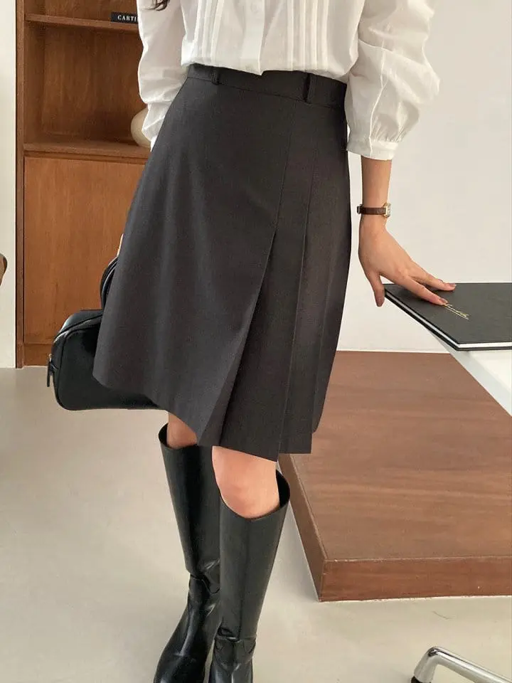 Tahiti - Korean Women Fashion - #thatsdarling - Dear Pintuck Skirt - 2