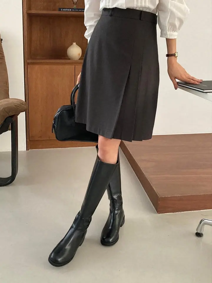 Tahiti - Korean Women Fashion - #thelittlethings - Dear Pintuck Skirt - 3