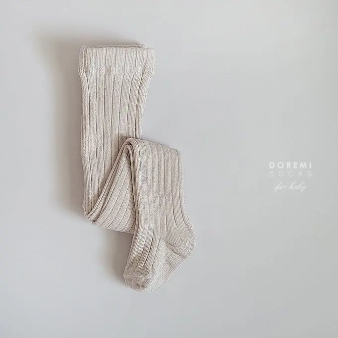 Teamand - Korean Children Fashion - #kidzfashiontrend - Glitter TightsBaby Pink Socks - 4